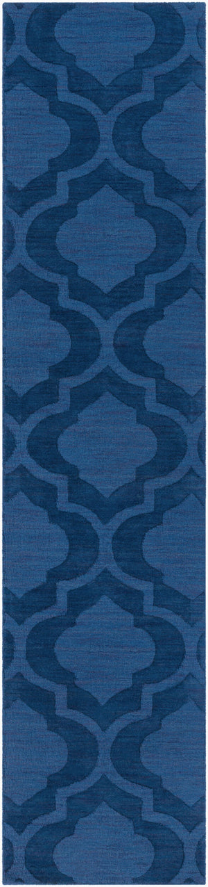 Surya Central Park Awhp-4000 Handmade 2'3" X 12' Wool Rug - Modern Decor With Timeless Elegance & Quality Blue Wool Awhp4008-2314