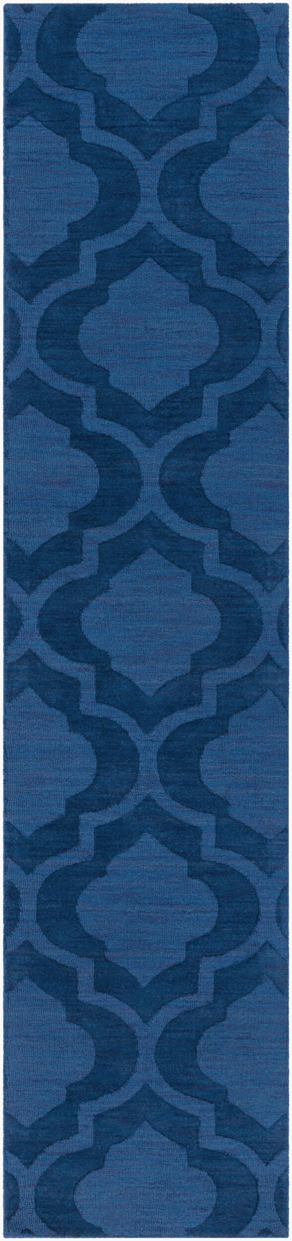 Surya Central Park Awhp-4000 Handmade 2'3" X 12' Wool Rug - Modern Decor With Timeless Elegance & Quality Blue Wool Awhp4008-2314