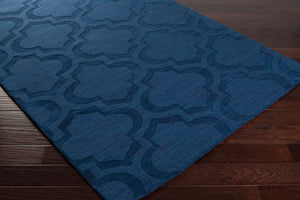 Surya Central Park Awhp-4000 Handmade 2'3" X 12' Wool Rug - Modern Decor With Timeless Elegance & Quality Blue Wool Awhp4008-69