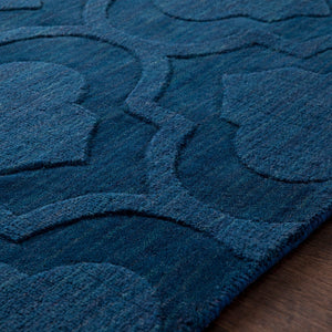 Surya Central Park Awhp-4000 Handmade 2'3" X 12' Wool Rug - Modern Decor With Timeless Elegance & Quality Blue Wool Awhp4008-69