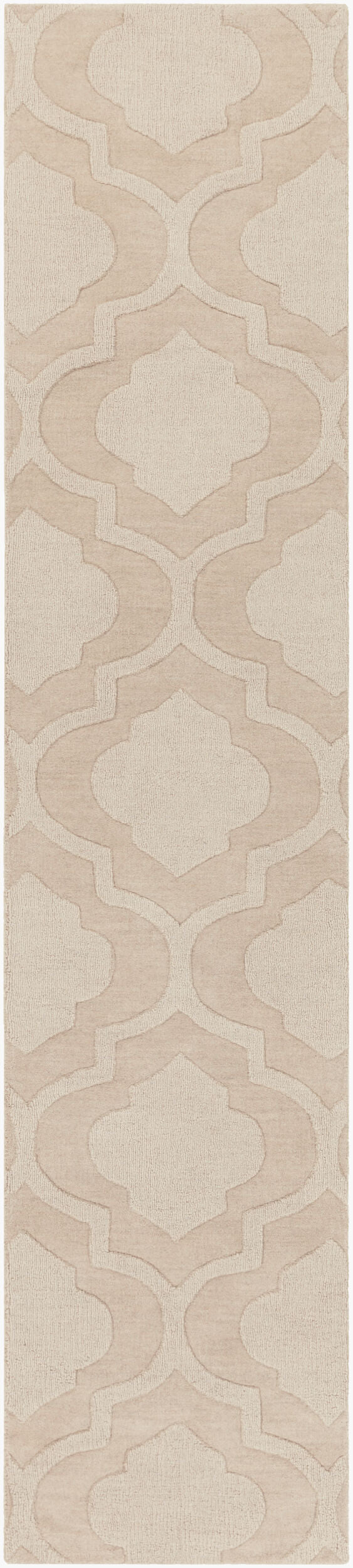 Surya Central Park Awhp-4000 Handmade 2'3" X 12' Wool Rug - Modern Decor With Timeless Elegance & Quality Beige Wool Awhp4012-2310