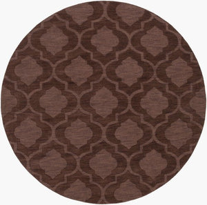Surya Central Park Awhp-4000 Handmade 2'3" X 12' Wool Rug - Modern Decor With Timeless Elegance & Quality Dark Brown Wool Awhp4014-79rd