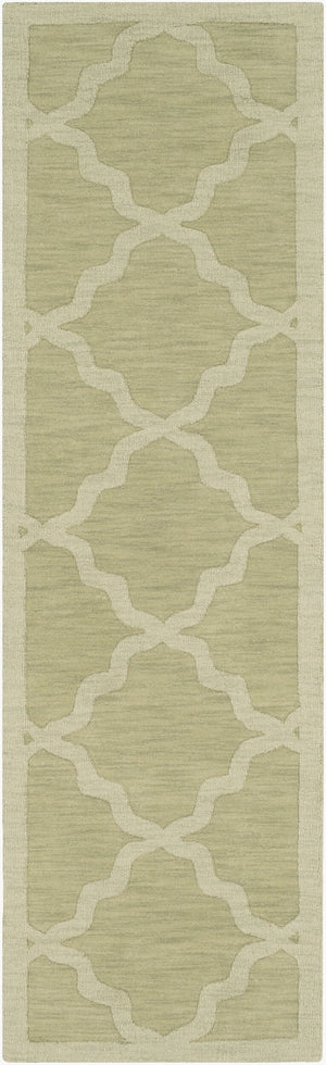 Surya Central Park Awhp-4000 Handmade 2'3" X 12' Wool Rug - Modern Decor With Timeless Elegance & Quality Olive Wool Awhp4016-238
