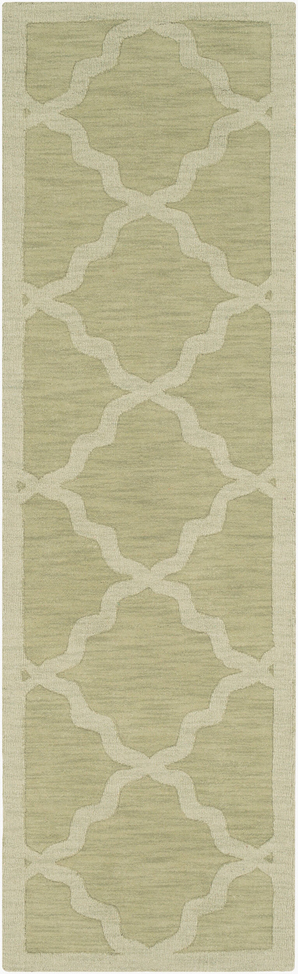 Surya Central Park Awhp-4000 Handmade 2'3" X 12' Wool Rug - Modern Decor With Timeless Elegance & Quality Olive Wool Awhp4016-238
