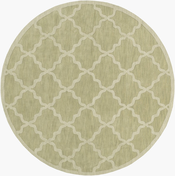 Surya Central Park Awhp-4000 Handmade 2'3" X 12' Wool Rug - Modern Decor With Timeless Elegance & Quality Green Wool Awhp4016-6rd
