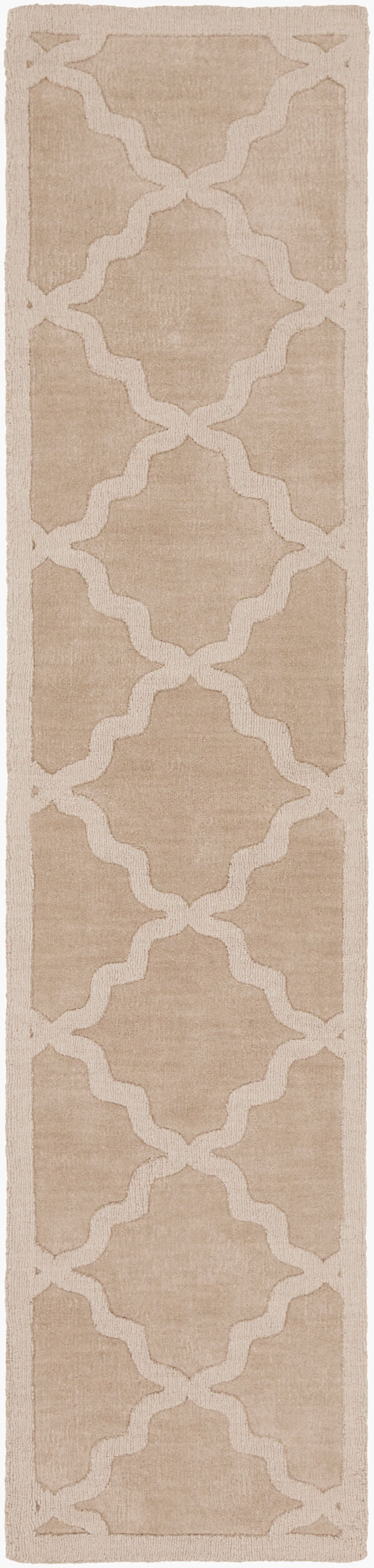 Surya Central Park Awhp-4000 Handmade 2'3" X 12' Wool Rug - Modern Decor With Timeless Elegance & Quality Beige Wool Awhp4020-2310