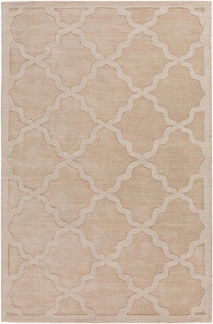 Surya Central Park Awhp-4000 Handmade 2'3" X 12' Wool Rug - Modern Decor With Timeless Elegance & Quality Beige Wool Awhp4020-23