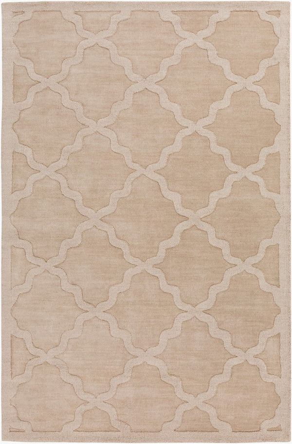 Surya Central Park Awhp-4000 Handmade 2'3" X 12' Wool Rug - Modern Decor With Timeless Elegance & Quality Beige Wool Awhp4020-23