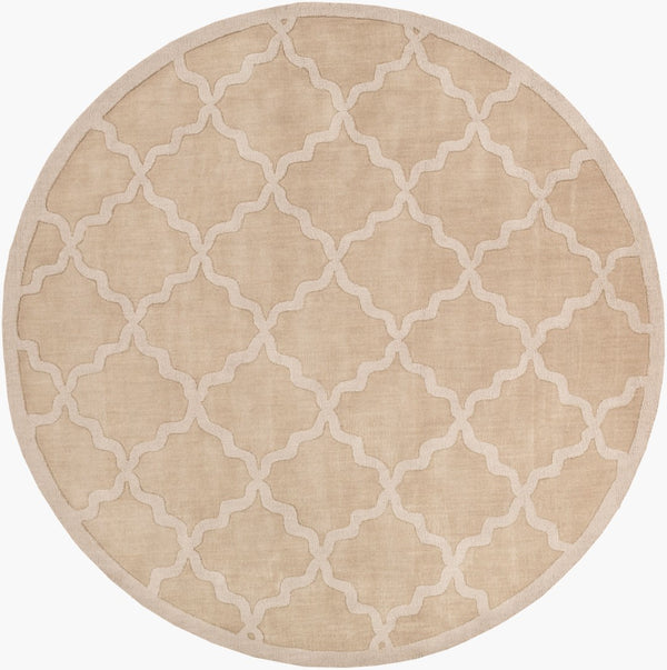 Surya Central Park Awhp-4000 Handmade 2'3" X 12' Wool Rug - Modern Decor With Timeless Elegance & Quality Beige Wool Awhp4020-6rd