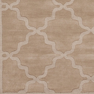 Surya Central Park Awhp-4000 Handmade 2'3" X 12' Wool Rug - Modern Decor With Timeless Elegance & Quality Beige Wool Awhp4020-6rd