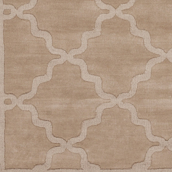 Surya Central Park Awhp-4000 Handmade 2'3" X 12' Wool Rug - Modern Decor With Timeless Elegance & Quality Beige Wool Awhp4020-6rd