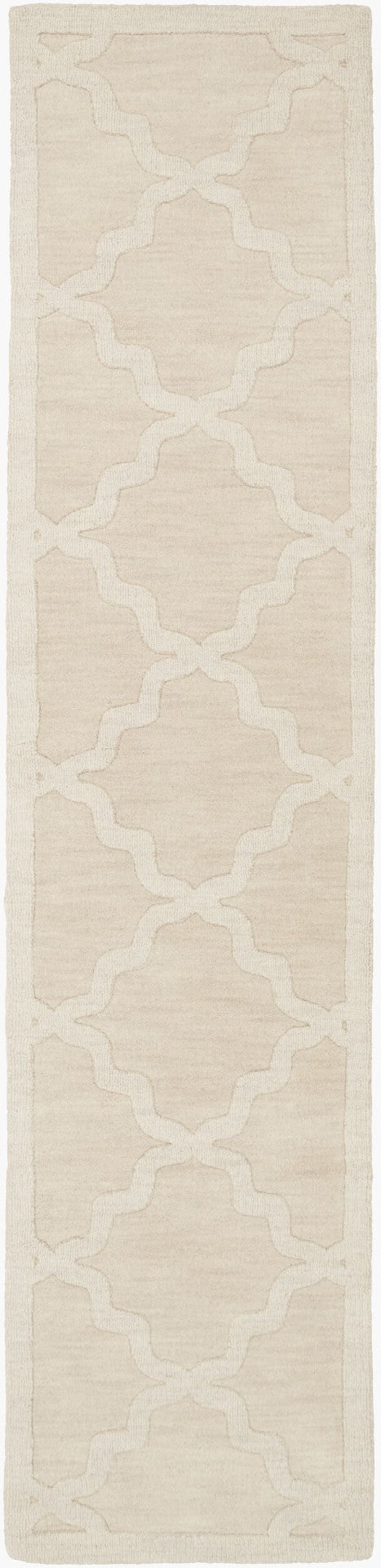 Livabliss Central Park Handloomed Wool Area Rug High Low Pile Texture for Living Room Beige 2'3" x 8' AWHP4021-238