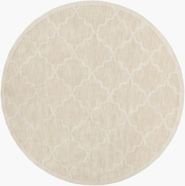 Livabliss Central Park Handloomed Wool Area Rug High Low Pile Texture for Living Room Beige 9'9" x 9'9" AWHP4021-99RD