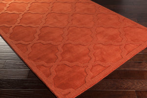 Surya Central Park Awhp-4000 Handmade 2'3" X 12' Wool Rug - Modern Decor With Timeless Elegance & Quality Burnt Orange Wool Awhp4022-99rd