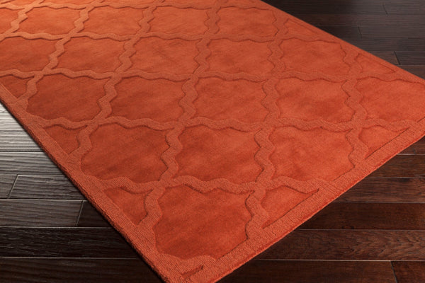 Surya Central Park Awhp-4000 Handmade 2'3" X 12' Wool Rug - Modern Decor With Timeless Elegance & Quality Burnt Orange Wool Awhp4022-99rd