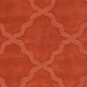 Surya Central Park Awhp-4000 Handmade 2'3" X 12' Wool Rug - Modern Decor With Timeless Elegance & Quality Burnt Orange Wool Awhp4022-99rd