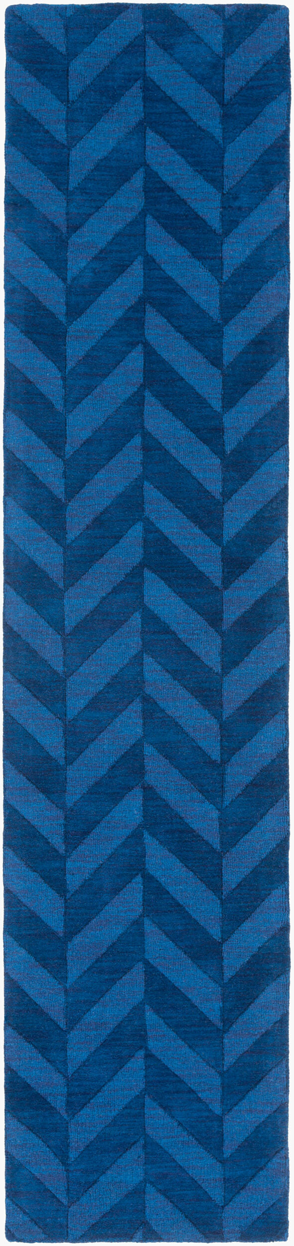 Surya Central Park Awhp-4000 Handmade 2'3" X 12' Wool Rug - Modern Decor With Timeless Elegance & Quality Dark Blue Wool Awhp4024-238
