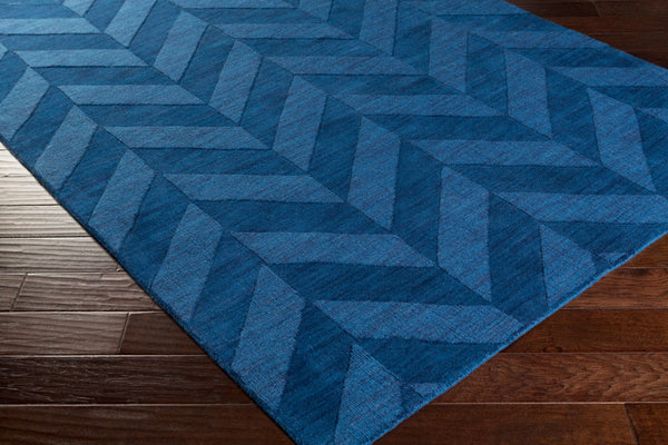 Surya Central Park Awhp-4000 Handmade 2'3" X 12' Wool Rug - Modern Decor With Timeless Elegance & Quality Dark Blue Wool Awhp4024-238