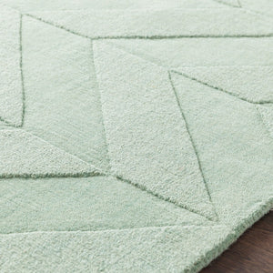 Surya Central Park Awhp-4000 Handmade 2'3" X 12' Wool Rug - Modern Decor With Timeless Elegance & Quality Blue Wool Awhp4027-6rd