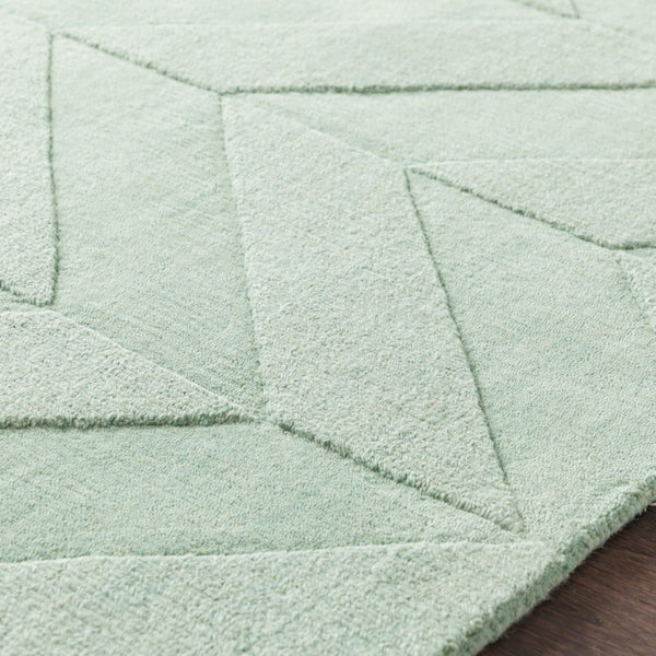 Surya Central Park Awhp-4000 Handmade 2'3" X 12' Wool Rug - Modern Decor With Timeless Elegance & Quality Blue Wool Awhp4027-6rd