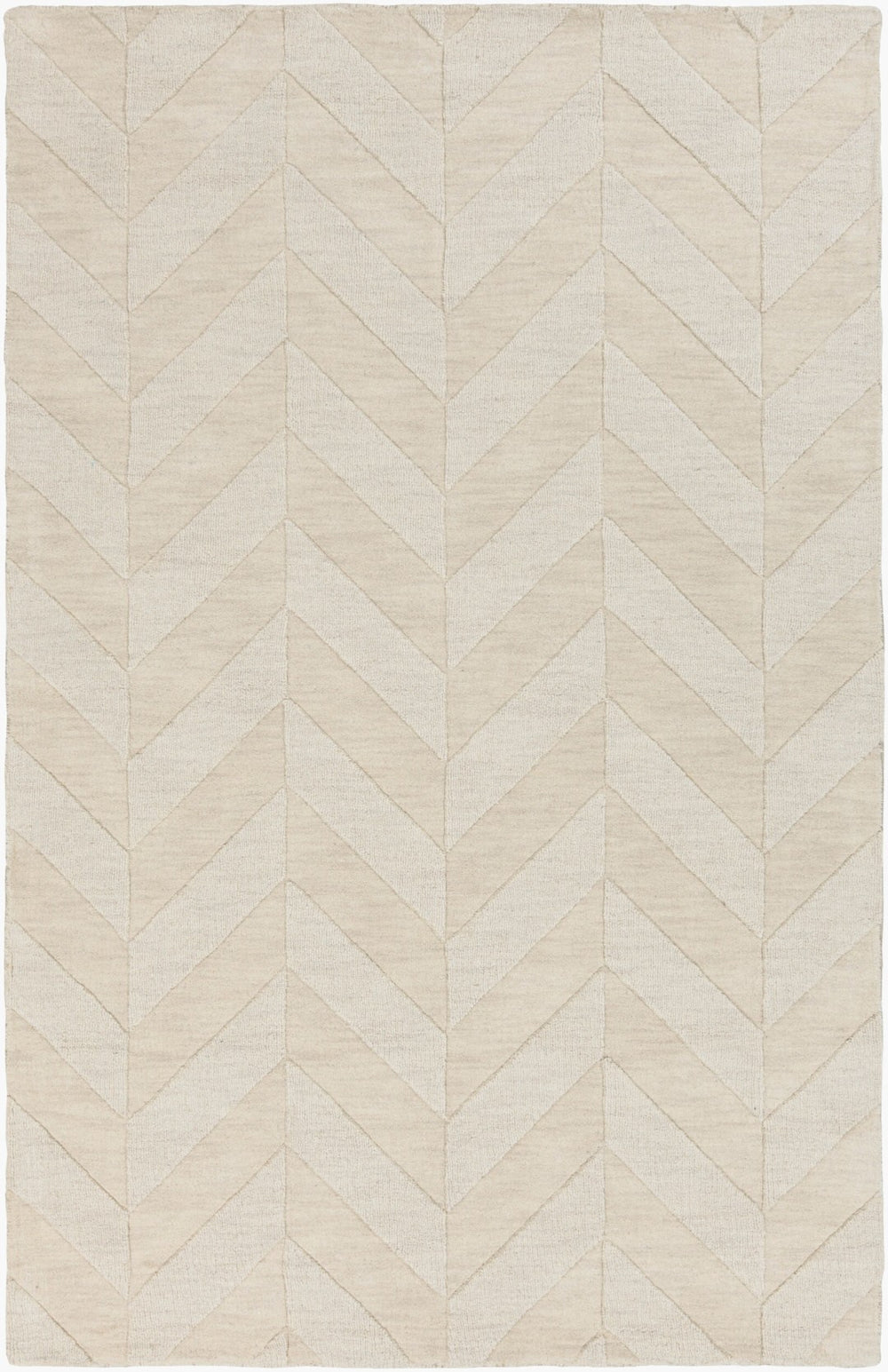 Livabliss Central Park Hand Loomed Wool Accent Rug Minimalist Style for Entryways and Small Spaces Beige 3' x 5' AWHP4028-35