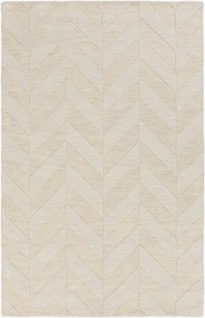 Livabliss Central Park Hand Loomed Wool Accent Rug Minimalist Style for Entryways and Small Spaces Beige 3' x 5' AWHP4028-35