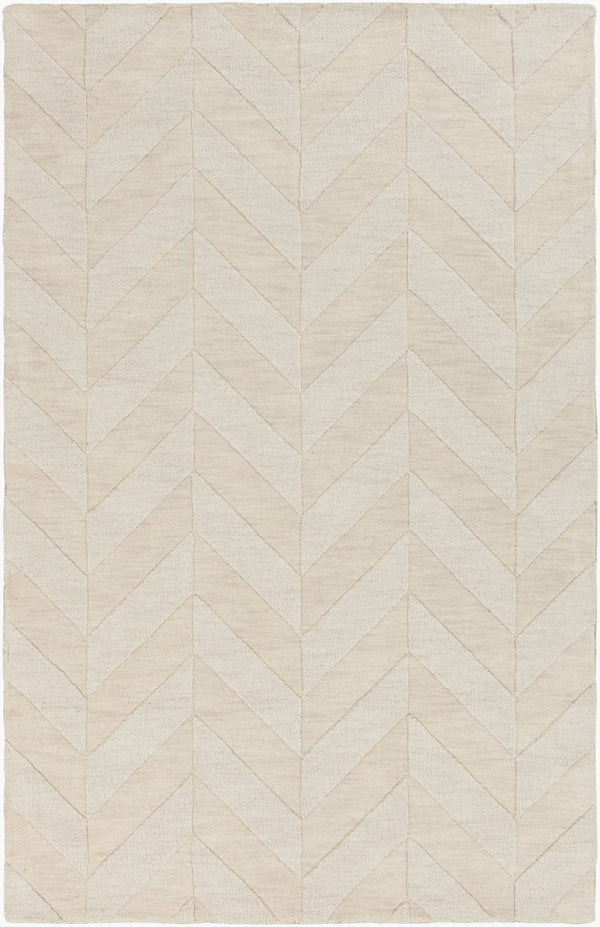 Livabliss Central Park Hand Loomed Wool Accent Rug Minimalist Style for Entryways and Small Spaces Beige 3' x 5' AWHP4028-35