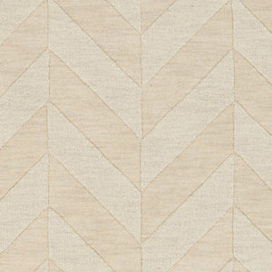 Livabliss Central Park Hand Loomed Wool Accent Rug Minimalist Style for Entryways and Small Spaces Beige 3' x 5' AWHP4028-35