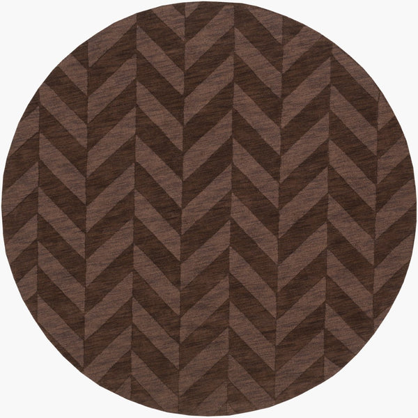 Surya Central Park Awhp-4000 Handmade 2'3" X 12' Wool Rug - Modern Decor With Timeless Elegance & Quality Dark Brown Wool Awhp4030-6rd