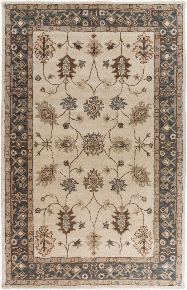 Livabliss Middleton Hand Tufted Wool Area Rug Traditional Motifs for Entryway or Accent Spaces Light Beige, Ch 2' x 3' AWHR2050-23