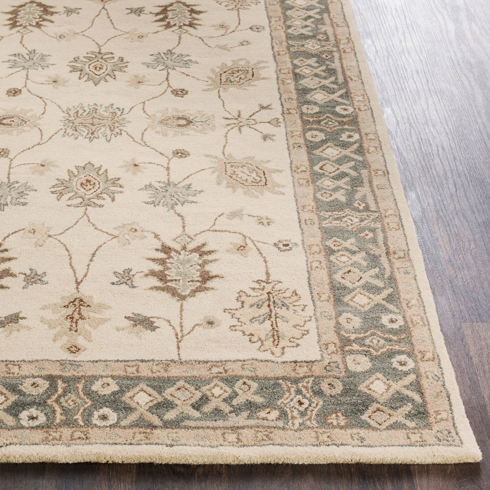 Livabliss Middleton Hand Tufted Wool Area Rug Traditional Motifs for Entryway or Accent Spaces Light Beige, Ch 2' x 3' AWHR2050-23
