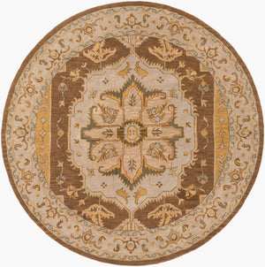 Surya Middleton Handmade 3'6" X 3'6" Wool Rug - Timeless Elegance, Comfort & Sophistication For Your Space Dark Brown Wool Awhr2053-36rd