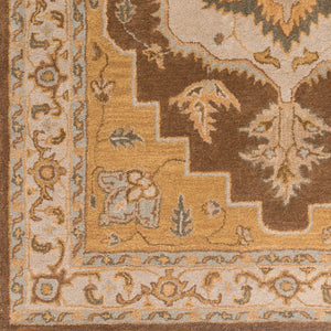 Surya Middleton Handmade 3'6" X 3'6" Wool Rug - Timeless Elegance, Comfort & Sophistication For Your Space Dark Brown Wool Awhr2053-36rd