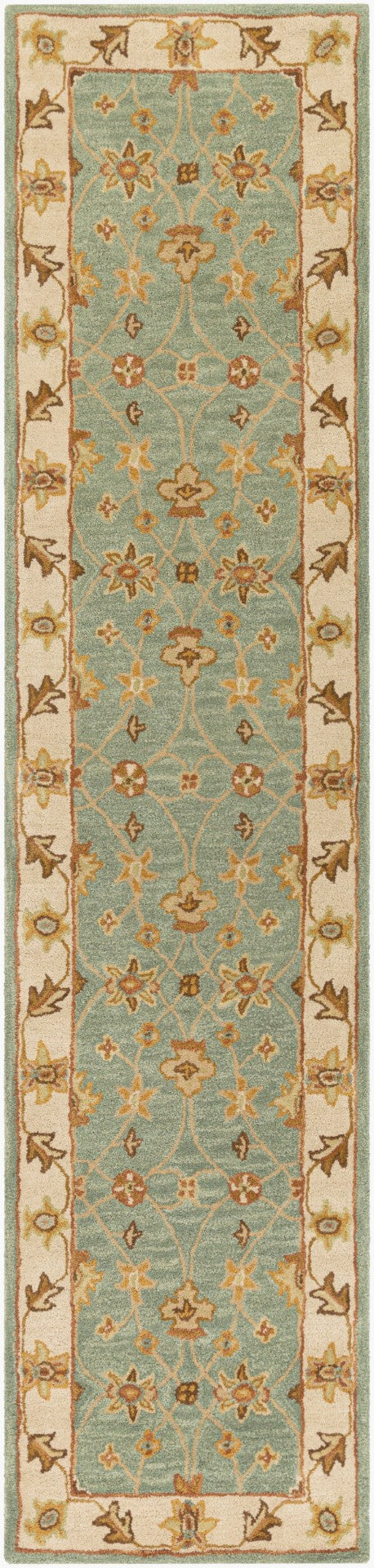 Livabliss Middleton Hand Tufted Wool Accent Rug Plush Traditional Style for Entryway Bath Medium Green, G 2'3" x 12' AWHR2058-2312
