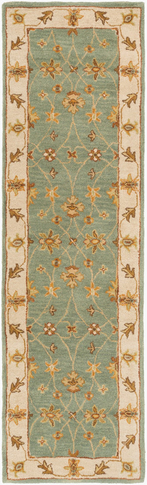 Livabliss Middleton Hand Tufted Wool Accent Rug Plush Traditional Style for Entryway Bath Medium Green, G 2'3" x 8' AWHR2058-238