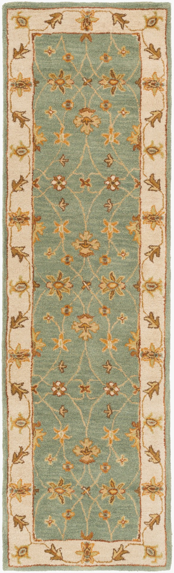 Livabliss Middleton Hand Tufted Wool Accent Rug Plush Traditional Style for Entryway Bath Medium Green, G 2'3" x 8' AWHR2058-238