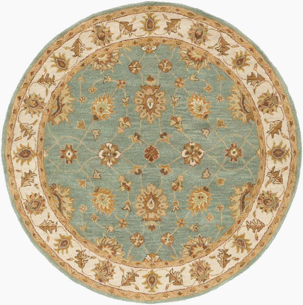 Livabliss Middleton Hand Tufted Wool Accent Rug Plush Traditional Style for Entryway Bath Medium Green, G 6' x 6' AWHR2058-6RD