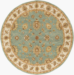 Livabliss Middleton Hand Tufted Wool Accent Rug Plush Traditional Style for Entryway Bath Medium Green, G 6' x 6' AWHR2058-6RD