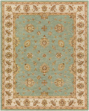 Livabliss Middleton Hand Tufted Wool Accent Rug Plush Traditional Style for Entryway Bath Medium Green, G 7'6" x 9'6" AWHR2058-7696