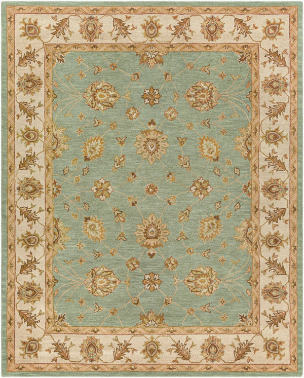 Livabliss Middleton Hand Tufted Wool Accent Rug Plush Traditional Style for Entryway Bath Medium Green, G 7'6" x 9'6" AWHR2058-7696