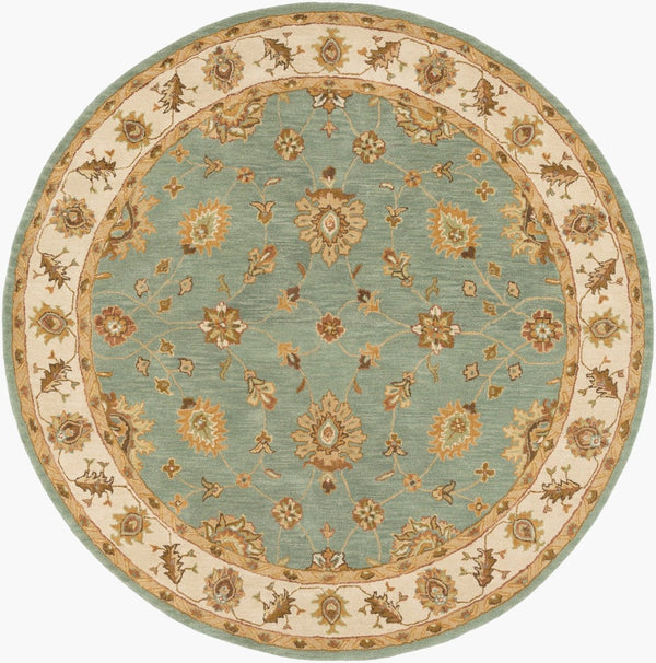 Livabliss Middleton Hand Tufted Wool Accent Rug Plush Traditional Style for Entryway Bath Medium Green, G 8' x 8' AWHR2058-8RD