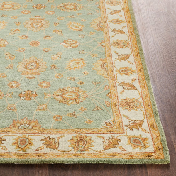 Livabliss Middleton Hand Tufted Wool Accent Rug Plush Traditional Style for Entryway Bath Medium Green, G 3' x 5' AWHR2058-35