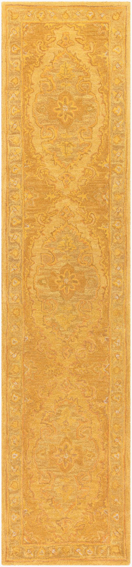 Livabliss Middleton Hand Tufted Wool Area Rug Traditional Accent for Entryway Bedroom Bath Mustard, Rust 2'3" x 12' AWHR2059-2312