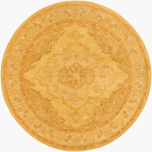 Livabliss Middleton Hand Tufted Wool Area Rug Traditional Accent for Entryway Bedroom Bath Mustard, Rust 3'6" x 3'6" AWHR2059-36RD