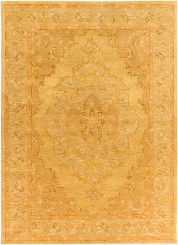 Livabliss Middleton Hand Tufted Wool Area Rug Traditional Accent for Entryway Bedroom Bath Mustard, Rust 8' x 11' AWHR2059-811