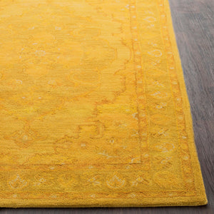 Livabliss Middleton Hand Tufted Wool Area Rug Traditional Accent for Entryway Bedroom Bath Mustard, Rust 2' x 3' AWHR2059-23