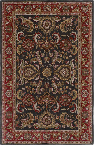 Livabliss Middleton Hand Tufted Wool Area Rug Traditional Pattern for Entryway or Bedroom Red, Navy 6' x 9' AWHY2061-69