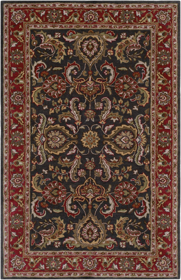 Livabliss Middleton Hand Tufted Wool Area Rug Traditional Pattern for Entryway or Bedroom Red, Navy 6' x 9' AWHY2061-69