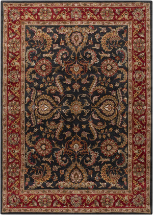 Livabliss Middleton Hand Tufted Wool Area Rug Traditional Pattern for Entryway or Bedroom Red, Navy 8' x 11' AWHY2061-811