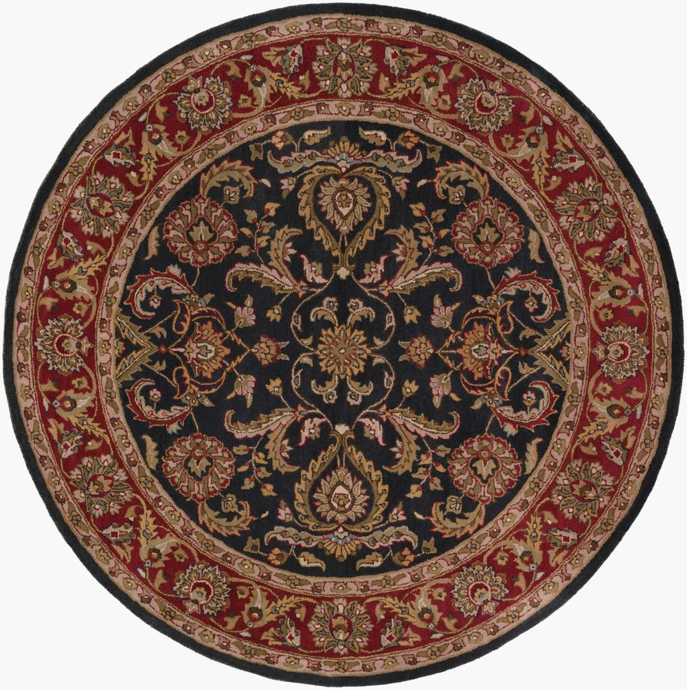 Livabliss Middleton Hand Tufted Wool Area Rug Traditional Pattern for Entryway or Bedroom Red, Navy 8' x 8' AWHY2061-8RD